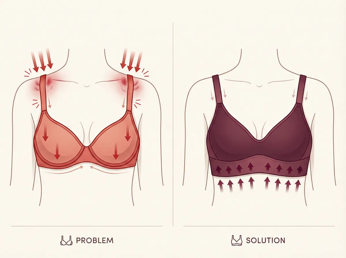 Illustratie: gewichtsverdeling beugel vs brede band